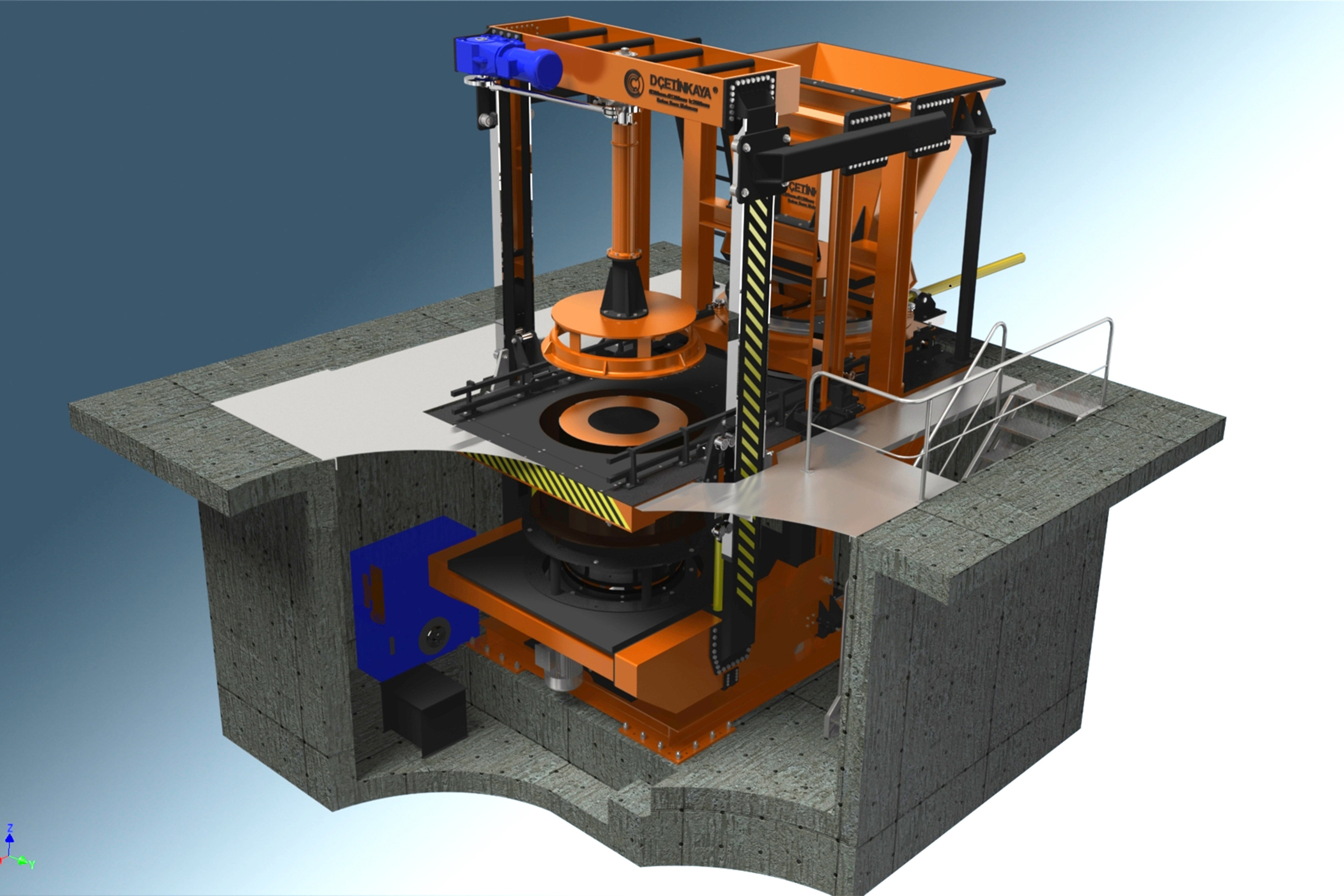 Automatic Chimney Manhole and Ring Machine